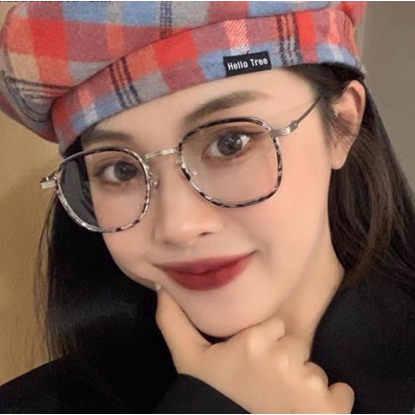 Mắt kính gọng bo tròn chất liệu kim loại thời trang