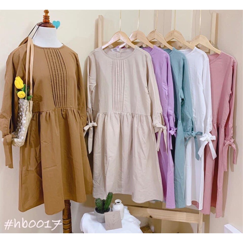 đầm babydoll cổ tròn