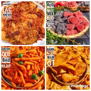 Đồ ăn vặt ngon, ăn vặt tuổi thơ [ Có bán sỉ ]- Combo 1kg đồ ăn vặt siêu rẻ