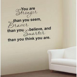 Decal dán tường câu nói tiếng Anh hoa lụa gương tròn hồ cá mini trang trí chụp ảnh tranh đính đá phong phụ kiện phòng