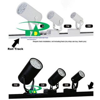 Đèn led thanh ray 3w - Đèn rọi ray 3w