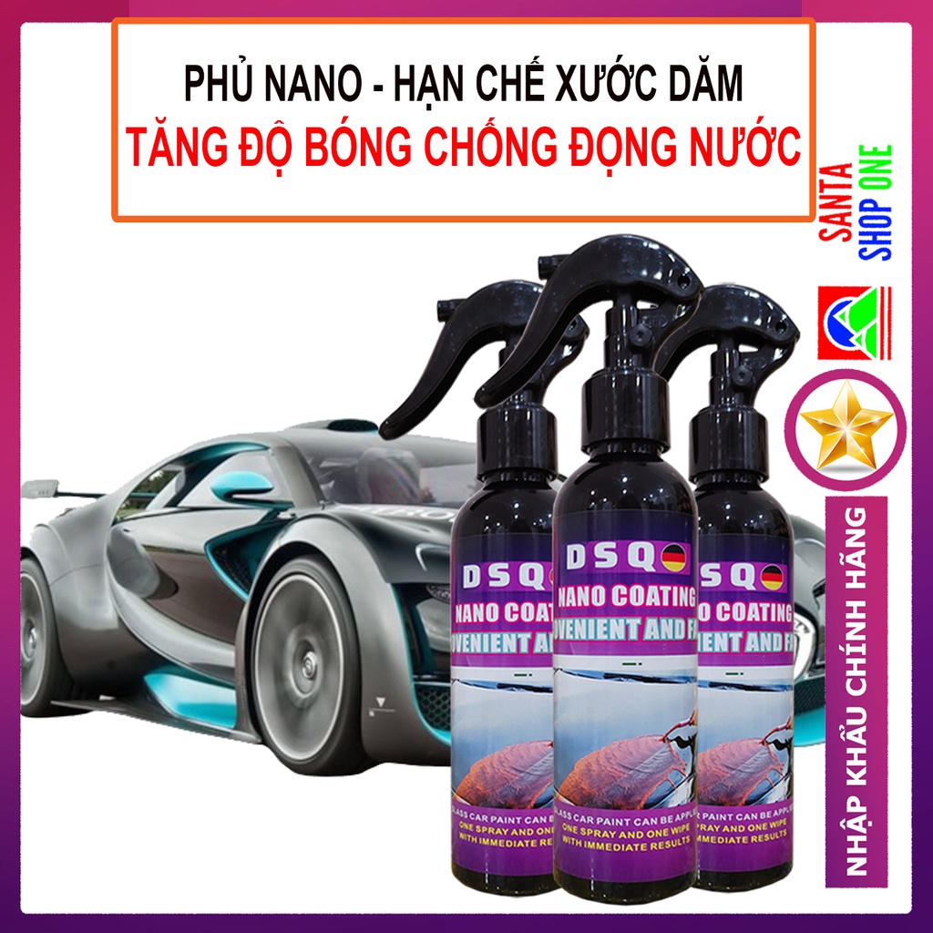Dung dịch Phủ Nano xe ô tô Công nghệ MỸ - Chống Nước, Bụi Bẩn, Tăng Độ Bóng cho Sơn xe Hơi - Sky shop
