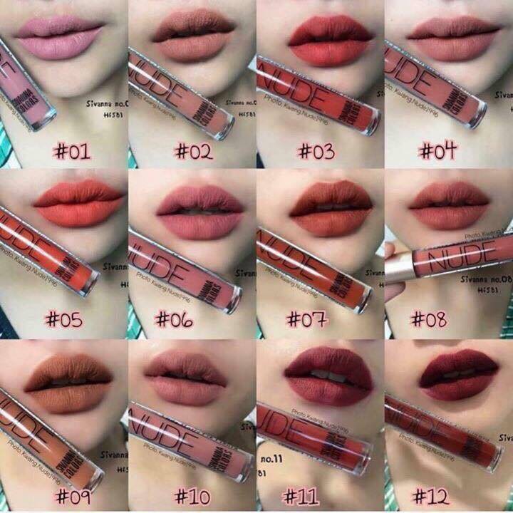 Son Kem Lì Sivanna Colors Luxury Nude Matte Lip Liquid Thái Lan