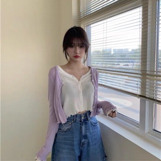 Sẵn Áo cardigan croptop may đúp 2 lớp Quảng Châu