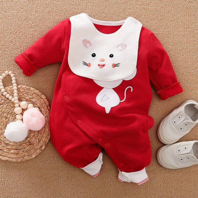 Body Cho Bé Trai Bé Gái Có Yếm, Chất Cotton Mềm Mịn, Co Giãn 4 Chiều Cho Bé 3-12kg