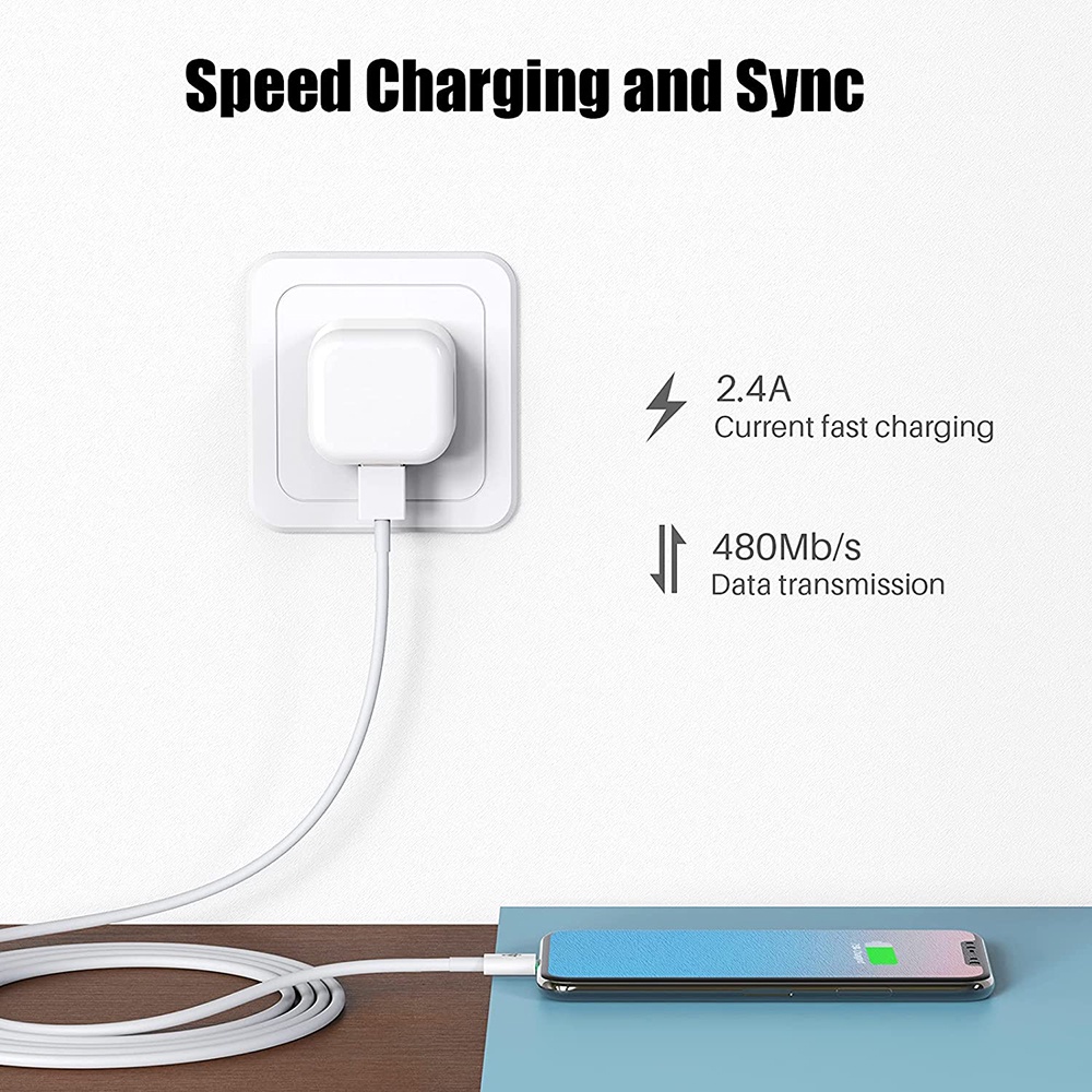 Dây Cáp Sạc Nhanh 1M Và 2M Cho 13 Pro Max / 12 Mini / 11 / XR / Xs / X / 8 / 7 / 6 / Pad Pro / Air / Mini