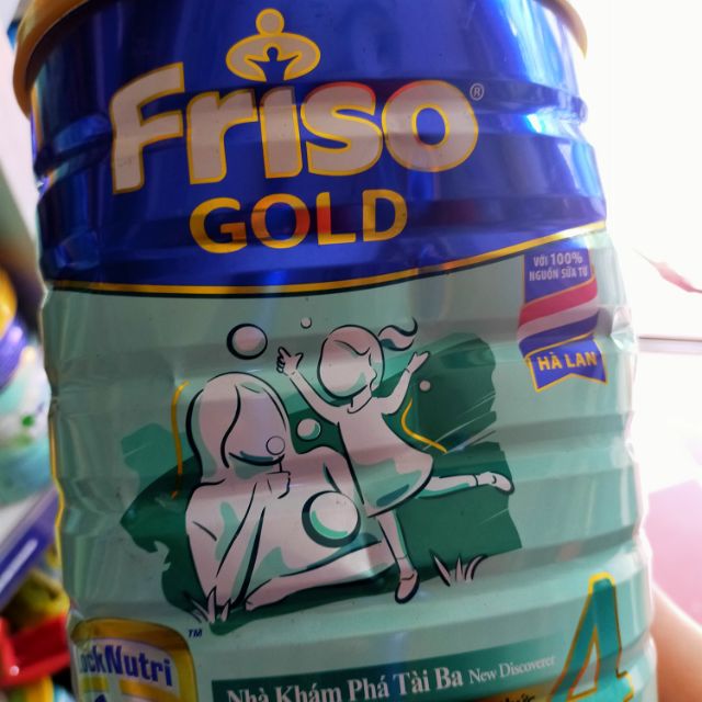 Sữa bột Friso gold 4 lon 1,5kg - lon bị móp ngoài vỏ k ảnh hưởng gì tới sữa bên trong