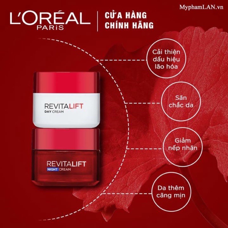 Bộ kem chống lão hoá ngày và đêm L'oreal Paris Revitalift - 20ml