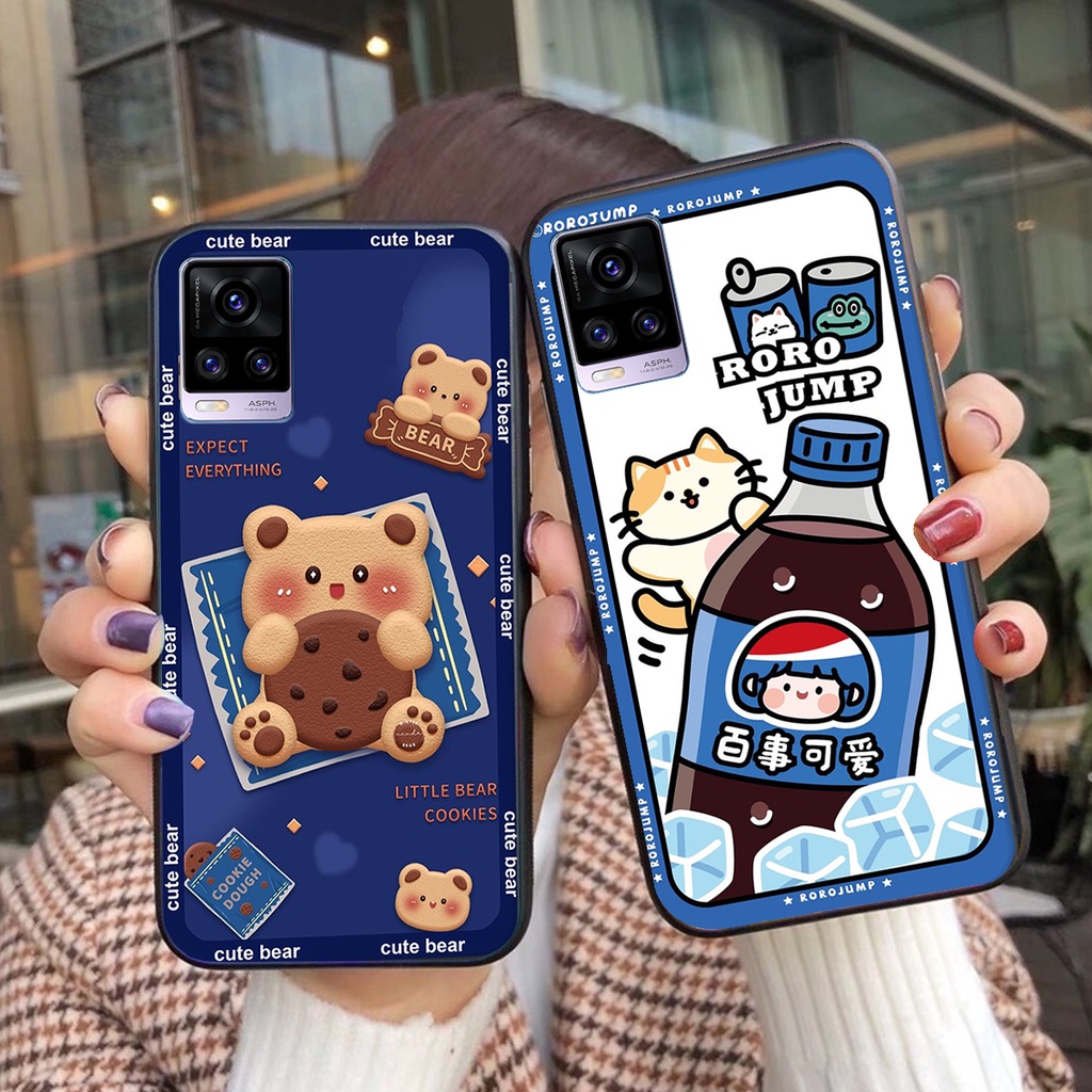 Ốp lưng Vivo V20 in hình 3D GẤU cute be@r, soda, happy day cực hot ,thời thượng