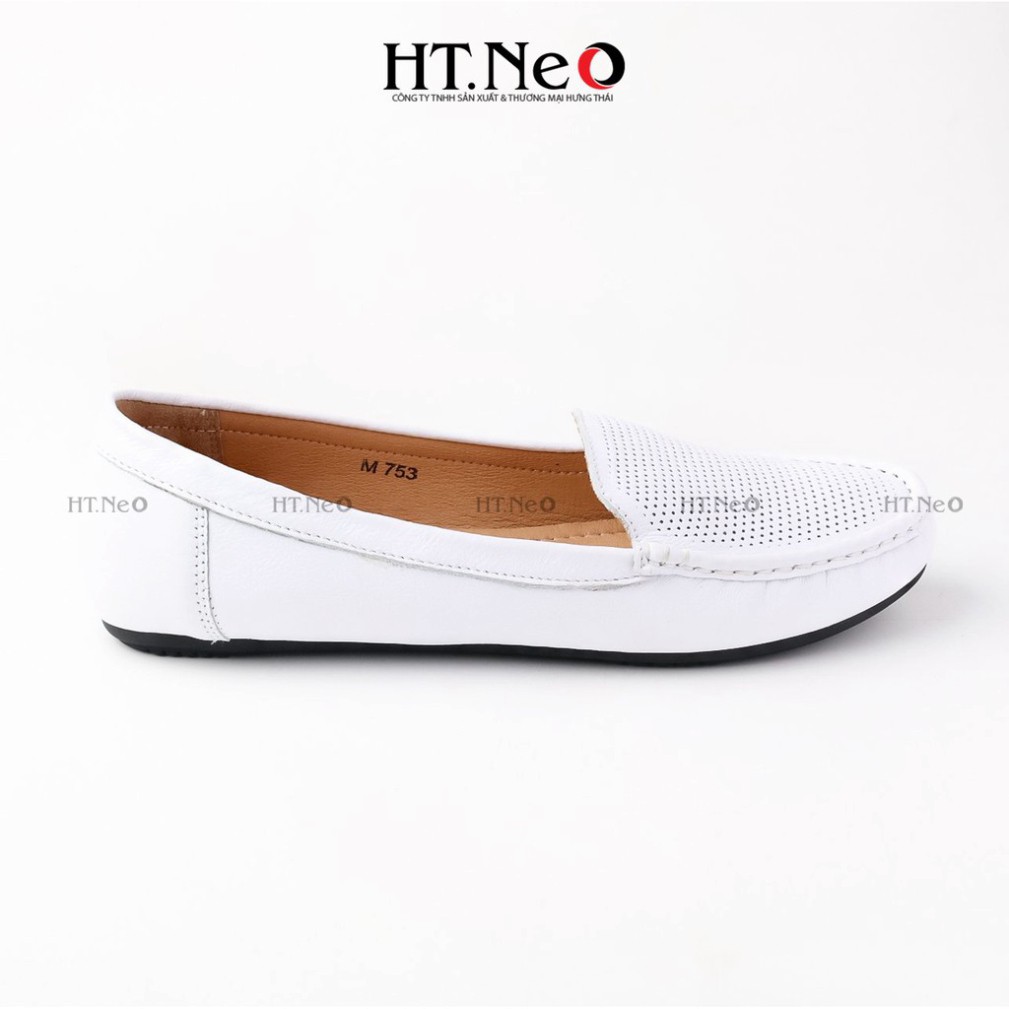 Giày lười nữ -  giày da nữ HT.NEO da bò thật 100%, thiết kế đơn giản và nhẹ nhàng nhưng vẫn trang nhã NU96