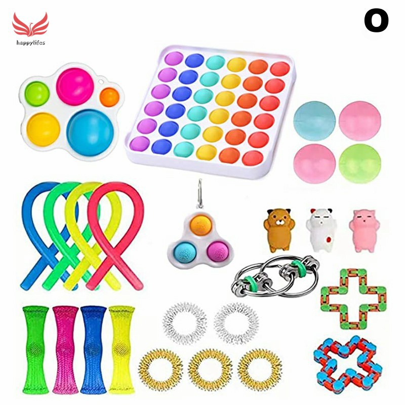 Set 22 đồ chơi vui nhộn giảm căng thẳng tiktok Push Pop It Fidget Bubble Sensory Toy Đồ Chơi giải stress bong bóng Trẻ Đồ Chơi Giáo Dục đồ chơi bé đồ chơi cho chơi Đồ chơi giải tỏa căng thẳng đàn stress  đồ chơi cho trẻ em bé trai bé gái