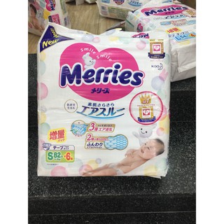 TÃ/BỈM MERRIES NỘI ĐỊA CỘNG MIẾNG-NB90/S82/M64 dán/L54 dán/M64 quần/L44 quần/ Xl 44 quần/ XXL26