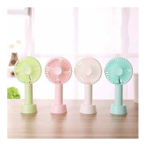 ✖☢Quạt Sạc Tích Điện USB mini Fan - Kèm Pin và Cáp Chân đế sạc, cầm tay