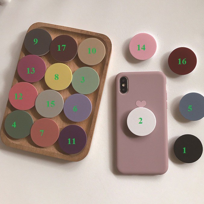 Popsocket pop chống điện thoại màu trơn