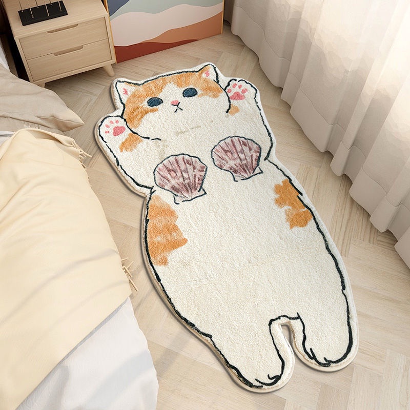 Thảm Trải Sàn Dày Dặn Hình Chữ Nhật In Họa Tiết Động Vật Dễ Thương Cho Phòng Khách/ Phòng Ngủ