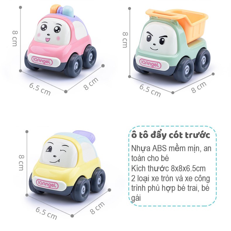 [CÓ BẢO HÀNH] Đồ Chơi Ô Tô Chạy Cót Phong Cách Hàn Quốc Chọn Màu Bé trai, Bé Gái - Timikid store