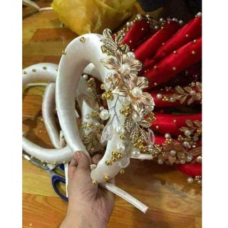 Mấn cô dâu màu trắng_ vàng_ đỏ