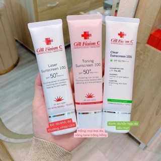 KEM CHỐNG NẮNG CELL FUSSION HỒNG