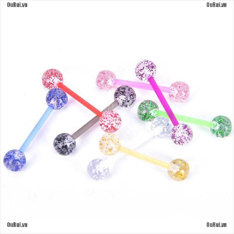 Set 8 Khuyên Lưỡi Nhiều Màu Sắc Xinh Xắn