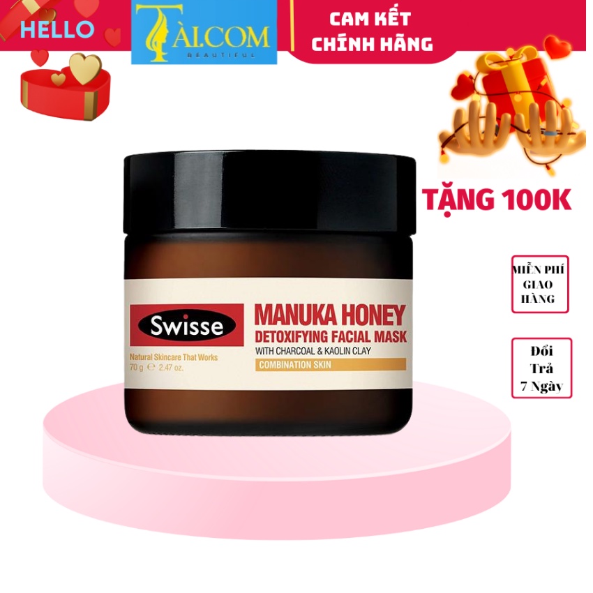 Mặt nạ thải độc swisse manuka honey detoxifying facial mask mật ong .