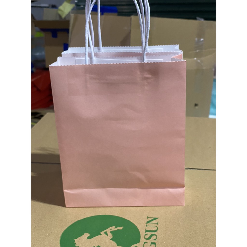 100 Túi giấy Nhật 17x21x6cm quai giấy xoắn cao 21cm ngang 17cm hông 6cm  dáng đứng SET 100 CÁI | BigBuy360 - bigbuy360.vn