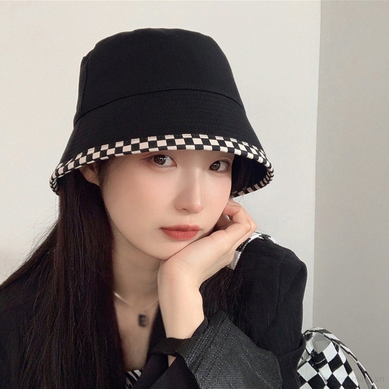 Nón Vành Họa Tiết Caro Thời Trang Dành Cho Nam Nữ