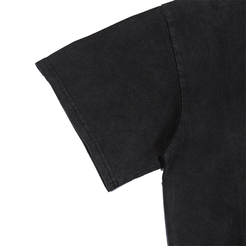 Áo Thun Tay Ngắn Dáng Rộng In Hình Bàn Tay Đầu Lâu Và Chữ Gallery Phong Cách Đường Phố Thường Ngày Cho Nam Và Nữ