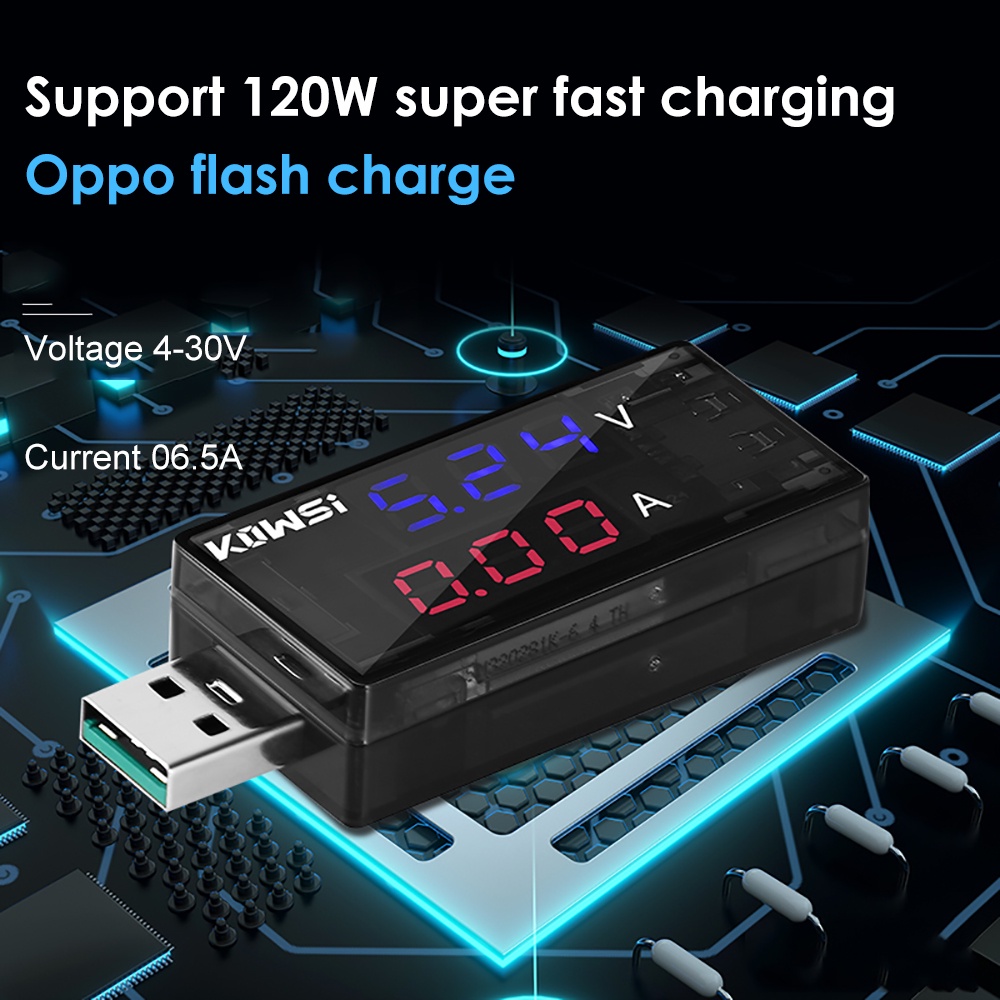 Thiết bị kiểm tra điện áp PCBFUN 4-30V 0-6.5A 120W màn hình LCD chất lượng cao