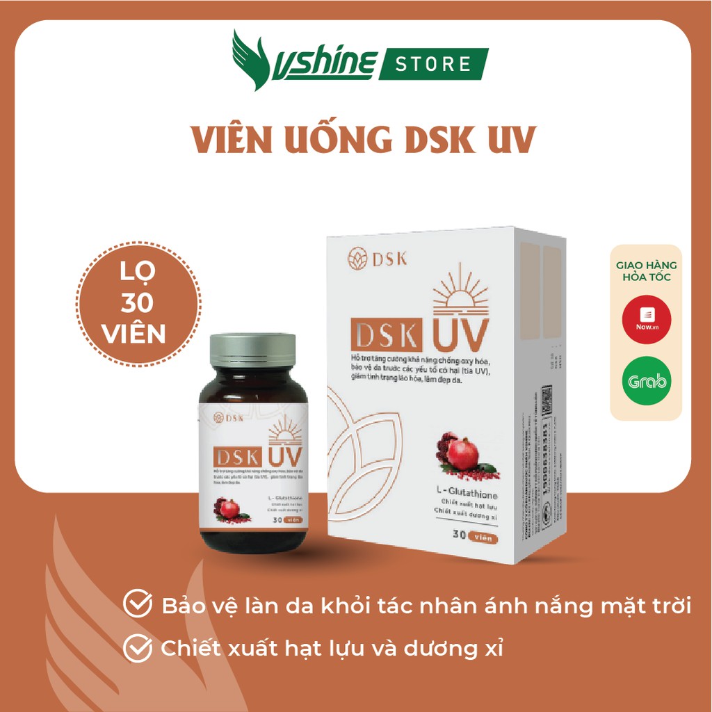 Viên uống chống nắng DSK UV - Vừa chống nắng, vừa sáng da