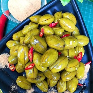 1KG Cà Na Ngâm Chua Ngọt Kèm Muối Ớt TÂY NINH