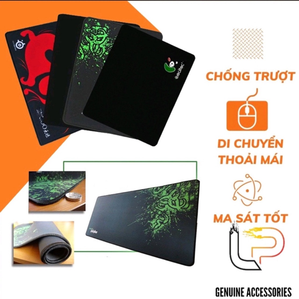 Tấm lót chuột hình game 22x18cm Miếng bàn lót di chuột 2 li cỡ nhỏ nhiều mẫu mã đẹp cho game thủ máy tính laptop