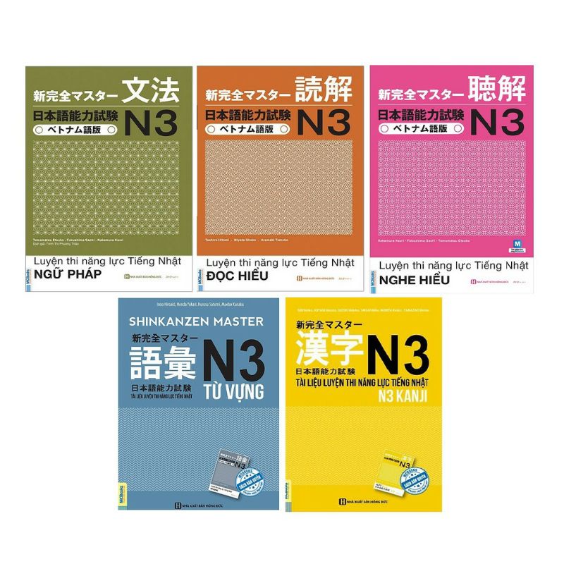 Sách.__.Combo 5 Cuốn - Luyện Thi Năng Lực Tiếng Nhật ShinKanZen Master N3