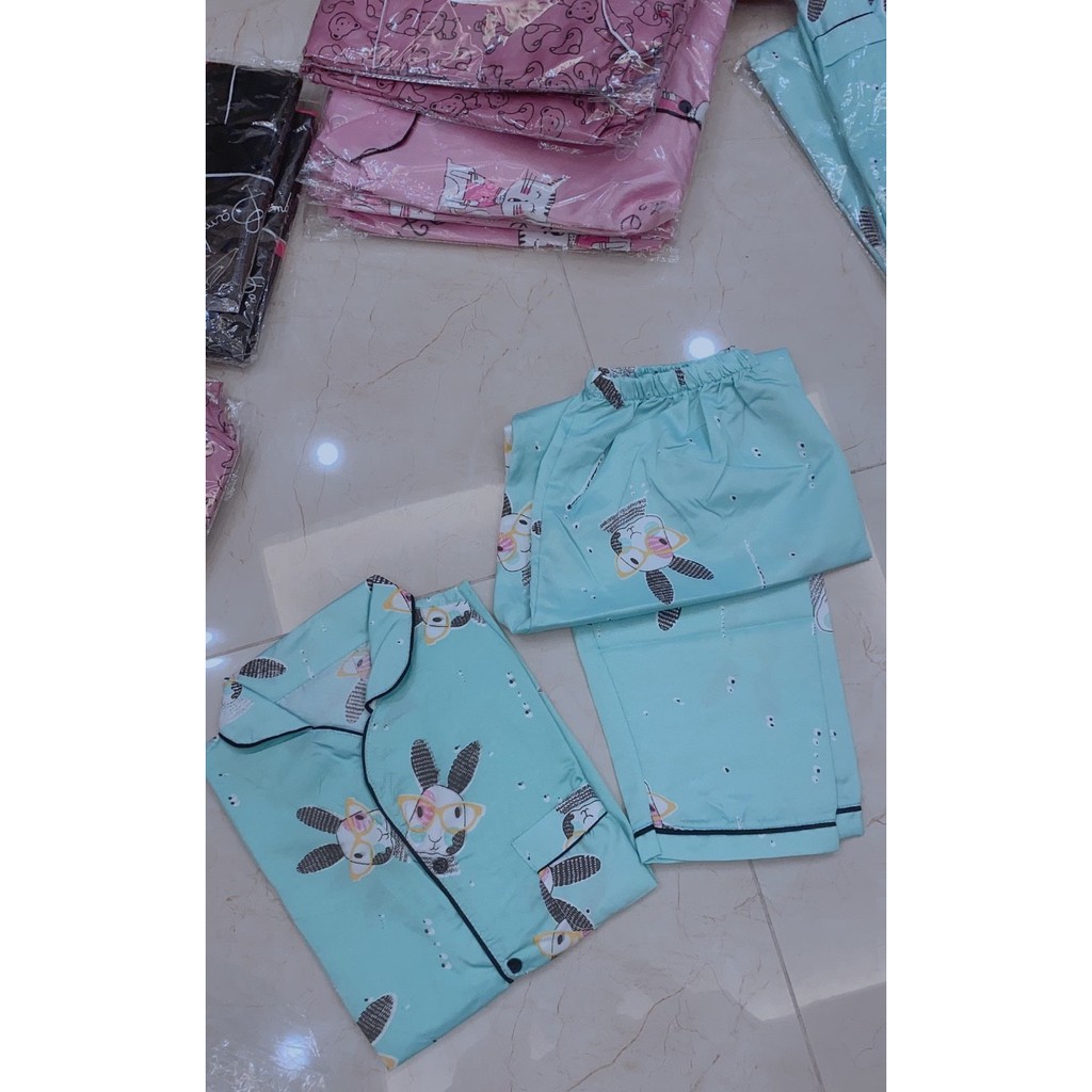 Bộ Đồ Ngủ - Mặc Nhà Pijama Quần Dài-Tay Dài Thoáng Mát- Quảng Châu | BigBuy360 - bigbuy360.vn