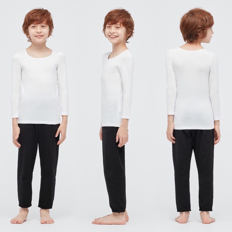 Áo giữ nhiệt heattech trẻ em KID cổ tròn của UNIQLO - Nhật