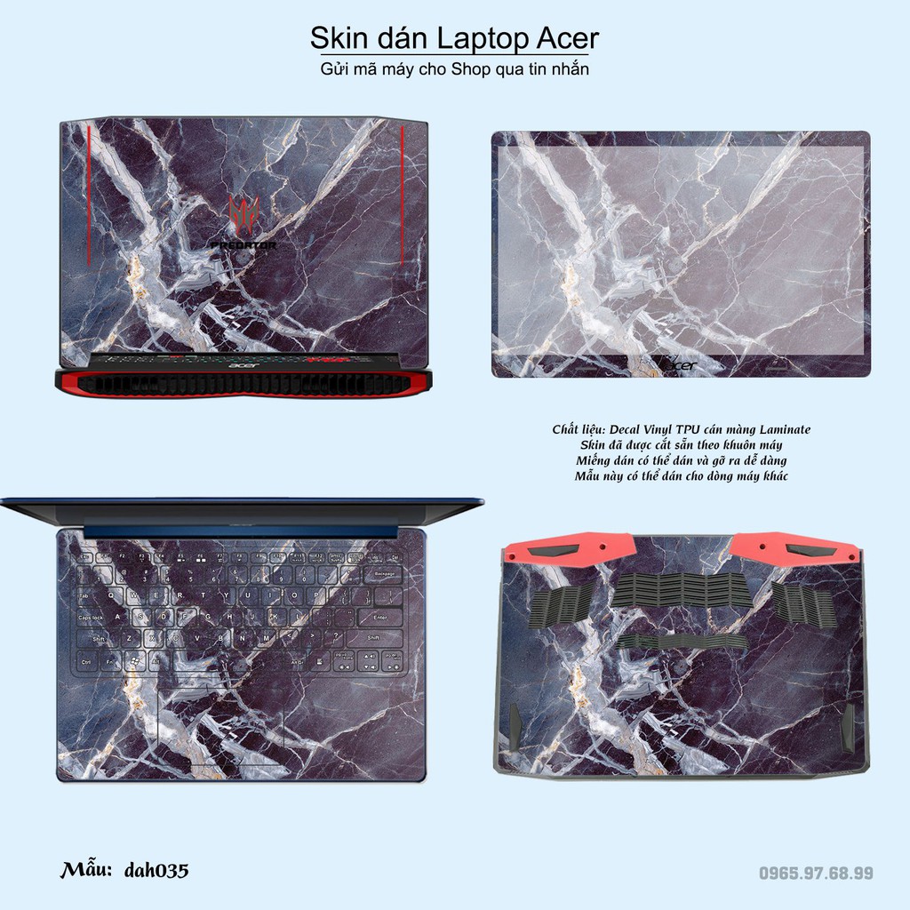 Skin dán Laptop Acer in hình vân đá _nhiều mẫu 2 (inbox mã máy cho Shop)