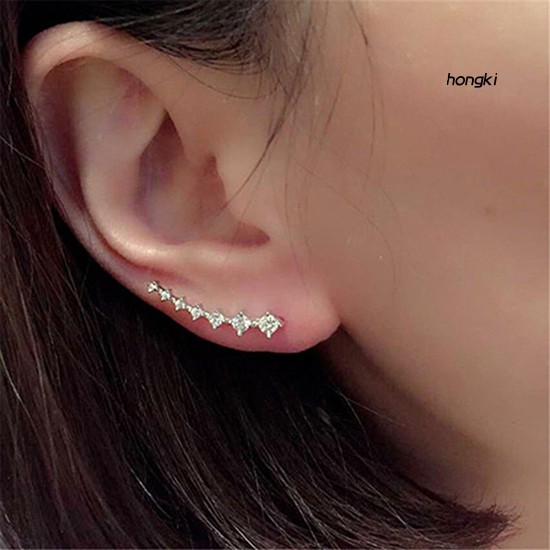 Khuyên vành tai đính đá nhân tạo Zircon dành cho nữ