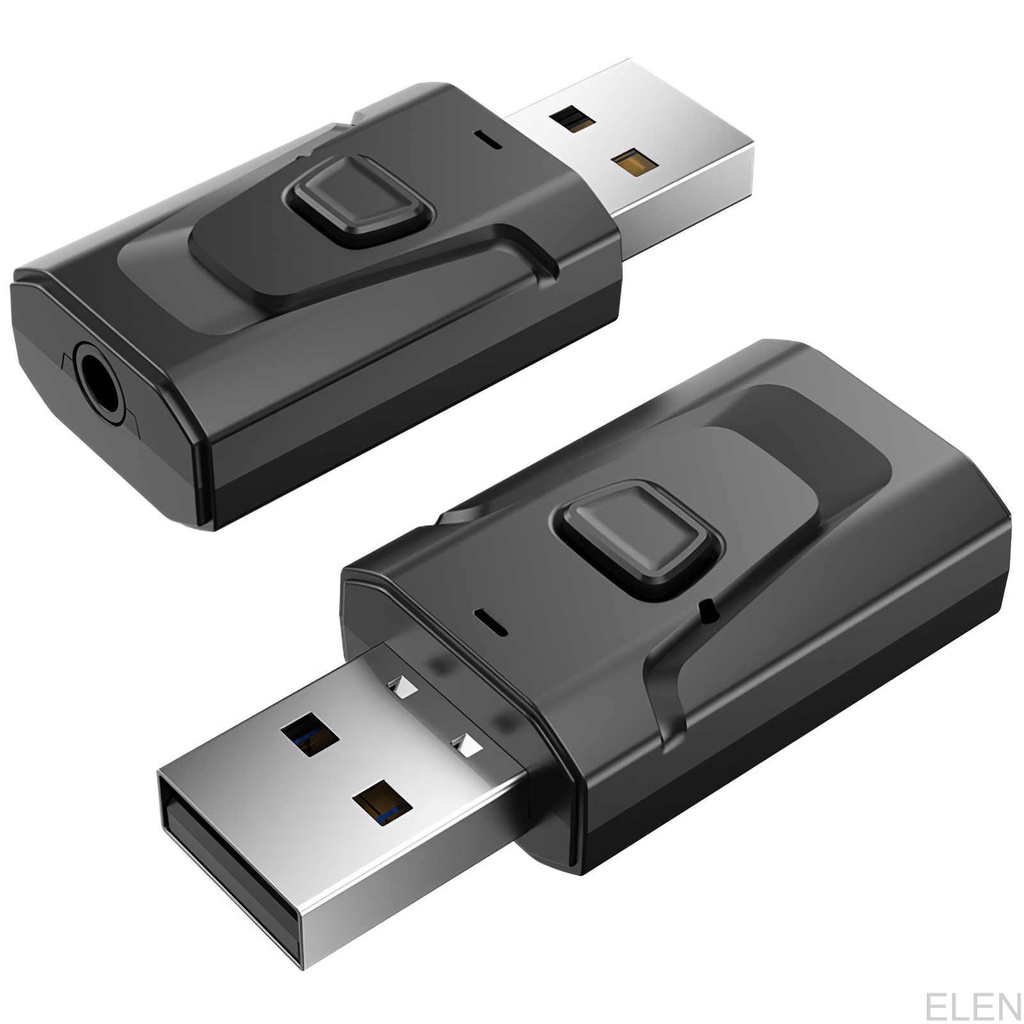 Audio Transmitter &amp; Receiver Bluetooth 5 0 100Mbps 2 4MHz Plug And Play with 3 5mm Audio Port Wireless USB ELEN
