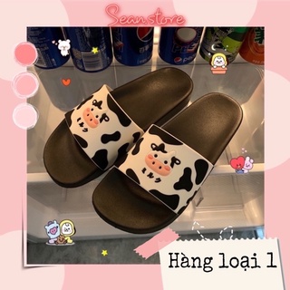 💕[ CÓ SẴN ] DÉP QUAI NGANG DÉP TRONG NHÀ BÒ SỮA