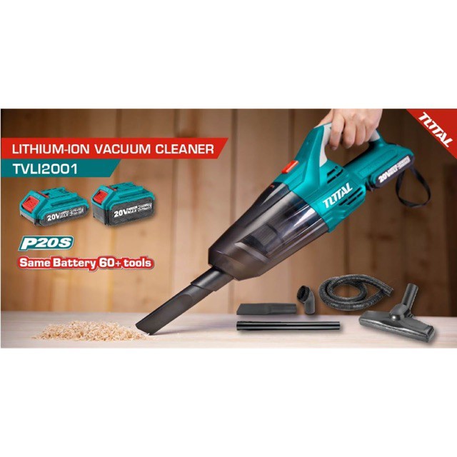 MÁY HÚT BỤI DÙNG PIN 20V TOTAL TVLI2001  HÚT BỤI TOTAL DÙNG PIN
