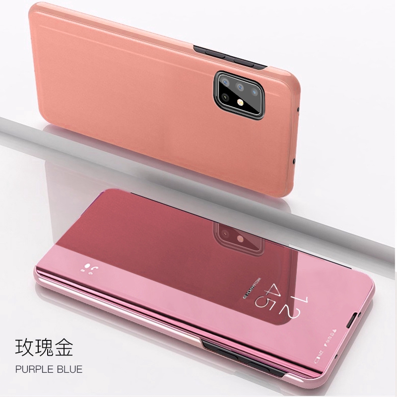 HSM Smart Case OPPO A72 A52 A92 A9 A31 2020 A5 A3S A7 A12 F1S A83 F9 F7 F5 Reno 2 Realme C2 A1K 5 5i C1 2 pro C3 Mirror Flip Case