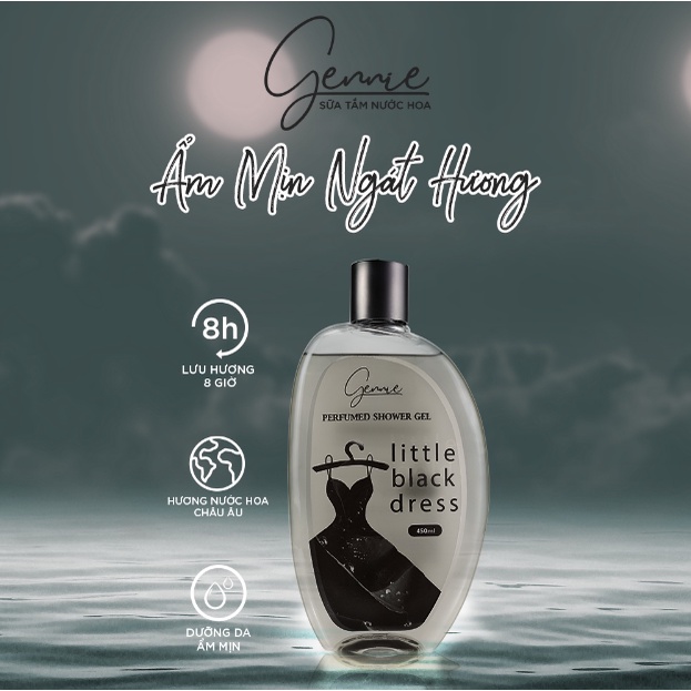 [QUÀ TẶNG KHÔNG BÁN DATE 06/2025] Sữa tắm nước hoa Nữ Gennie Little Black Dress 450ml