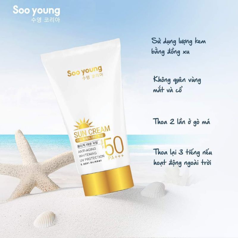 Kem Chống Nắng Soo Young SPF50 PA +++ chính hãng - Kem chống nắng