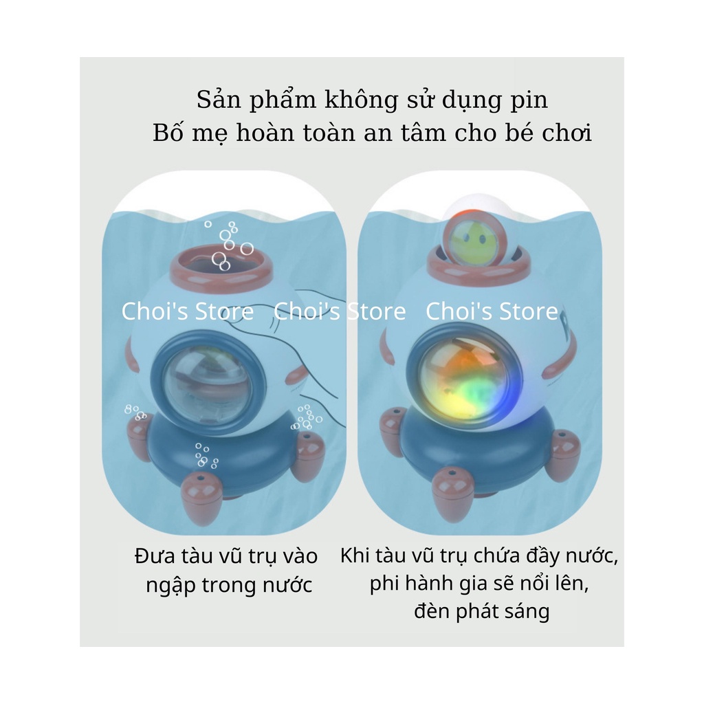 đồ chơi nhà tàu vũ trụ xoay nước vui nhộn