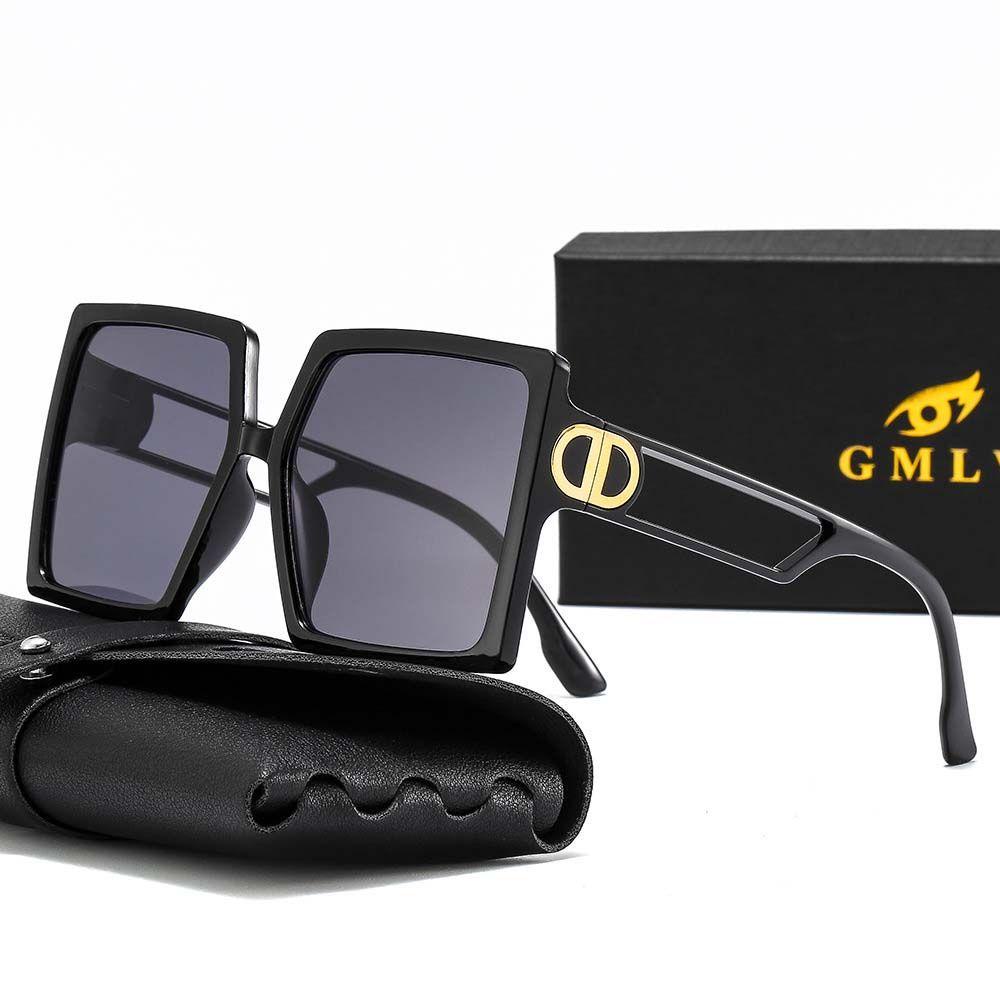 Kính Mát Gọng Lớn Chống Tia Cực Tím Phong Cách Âu Mỹ Cổ Điển Thời Trang Cho Nữ