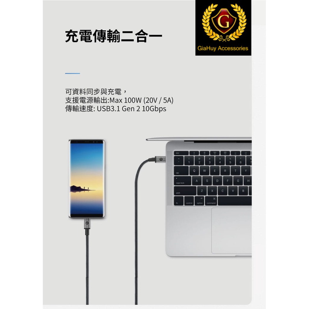 Cáp sạc nhanh Macbook Pro 13 inch, iPad Pro, Note 20 Ultra, S20 MOPHIE USB-C ra USB-C chuẩn 3.1 10Gbps PD 100W dài 1.5m