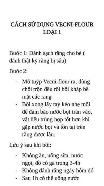 Vecni flour phòng chống sâu răng hàng chính hãng