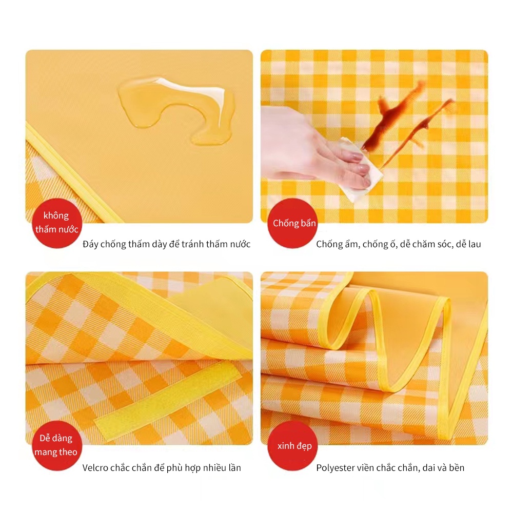 OneTwoFit Thảm picnic gấp gọn，chống thấm nước có thể gập lại tiện lợi、thảm dã ngoại picnic