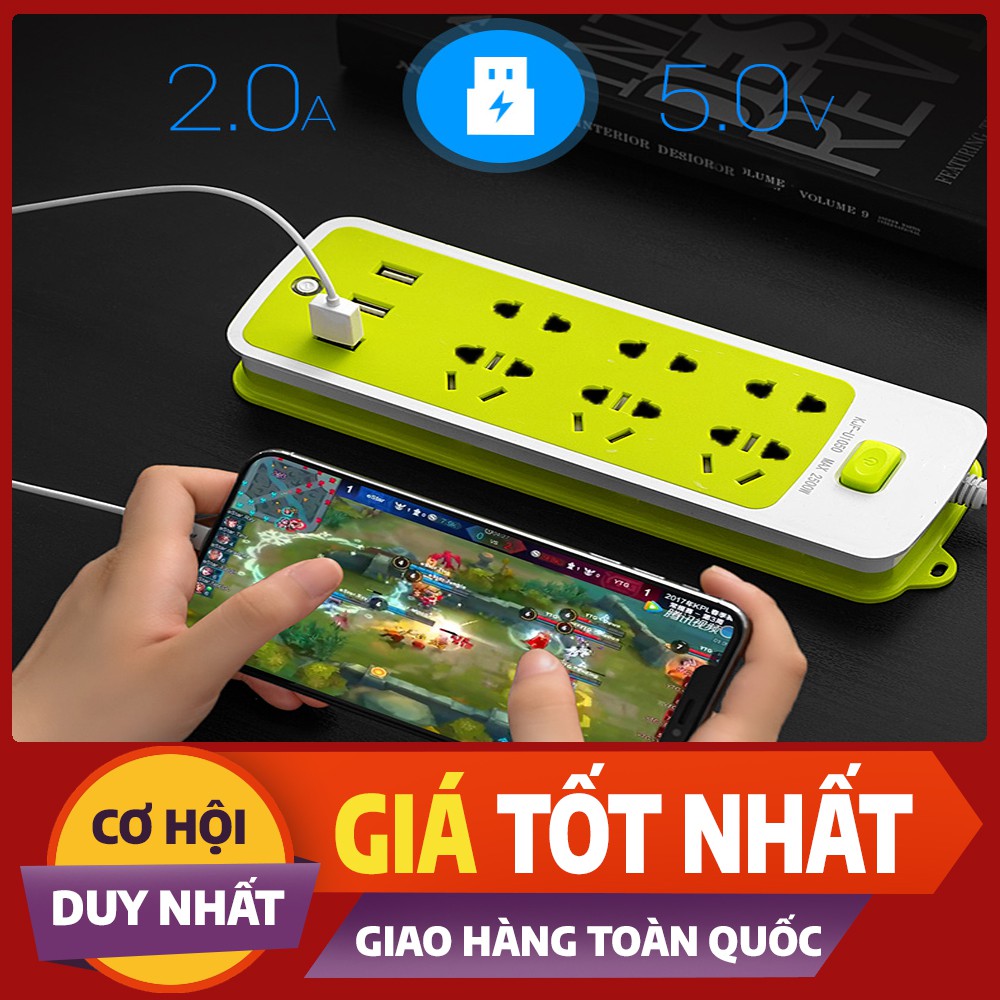 [FREESHIP❤️]Ổ Điện Đa Năng Chống Giật 3 Cổng USB và 9 Ổ Cắm.