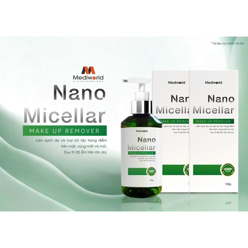 Tẩy trang Nano Micellar Tẩy Trang Công Nghệ Nano, 100% Sinh Học