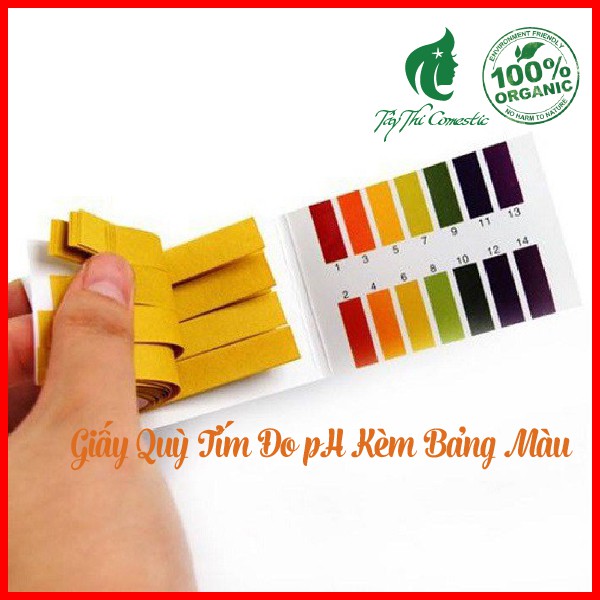 Giấy Quỳ Tím Thử Độ PH Thang Đo Từ 1-14 Có Bảng Màu Kèm Theo